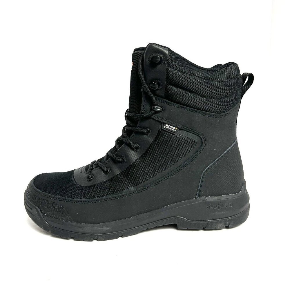 Bogs Mens Shale 8” Glaciergrip Waterproof Boot Black 13 M